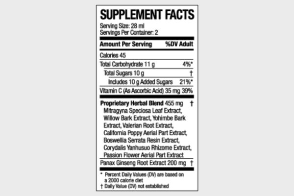 Authentic Original Supplement Facts